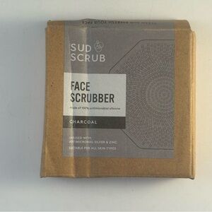 Sud Scrub Antimicrobial Silicone Face Scrubber Charcoal Gray Exfoliating Brush